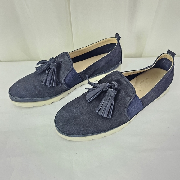 The FLEXX Jazz Navy Suede Leather Tassel Loafers Size 7.5 - Picture 5 of 12